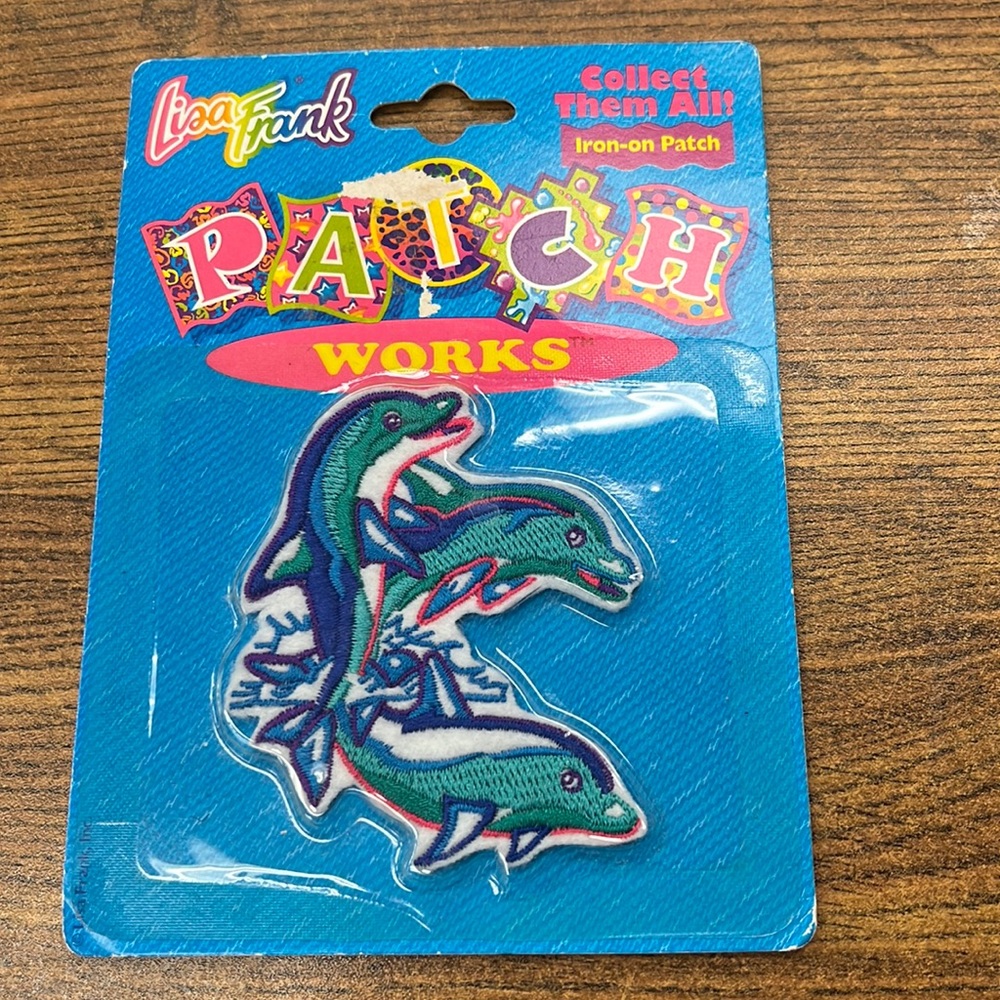 Vintage 1990's Lisa Frank Dolphin Collectible Fabric Patch